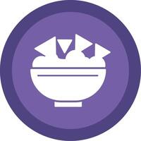 Nachos Glyph Multi Circle Icon vector