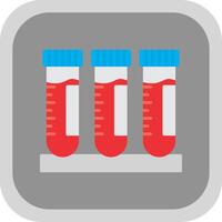 Test Tube Flat Round Corner Icon vector