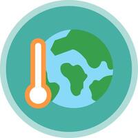 Global Warming Flat Multi Circle Icon vector