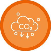 Co2 Line Multi Circle Icon vector