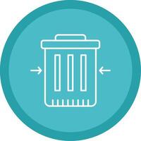 Waste Reduction Line Multi Circle Icon vector