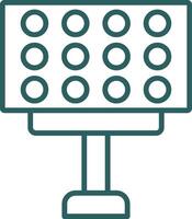 Stadium Lights Line Gradient Round Corner Icon vector