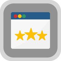 Web Rating Flat Round Corner Icon vector