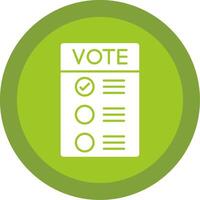 número de votar glifo multi circulo icono vector