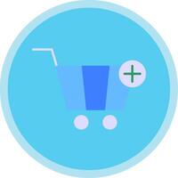 Add To Cart Flat Multi Circle Icon vector