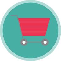 Cart Flat Multi Circle Icon vector