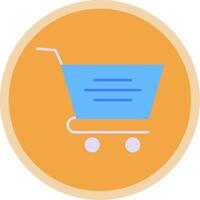 Cart Flat Multi Circle Icon vector