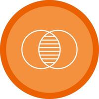 Overlap Line Multi Circle Icon vector