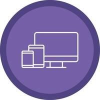 Responsive Design Line Multi Circle Icon vector