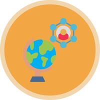 Social Science Flat Multi Circle Icon vector