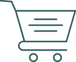 Cart Line Gradient Round Corner Icon vector