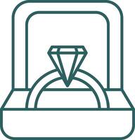 anillo caja línea degradado redondo esquina icono vector