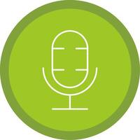 podcast línea multi circulo icono vector