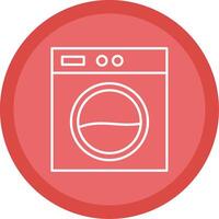 Laundry Machine Line Multi Circle Icon vector