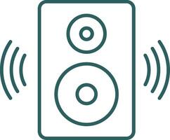 Speaker Line Gradient Round Corner Icon vector
