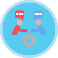 Business People Flat Multi Circle Icon vector