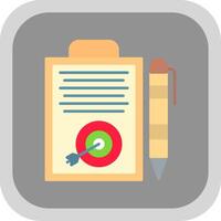 Planning Flat Round Corner Icon vector