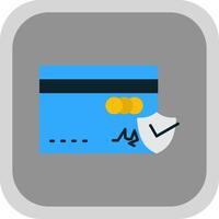 Secure Payment Flat Round Corner Icon vector