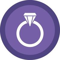 Wedding Ring Glyph Multi Circle Icon vector