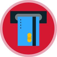 Insert Card Flat Multi Circle Icon vector