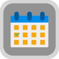 Correct Flat Round Corner Icon vector