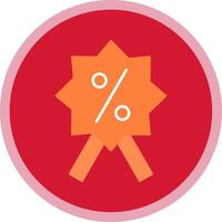 Discount Badge Flat Multi Circle Icon vector