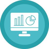 Dashboard Glyph Multi Circle Icon vector