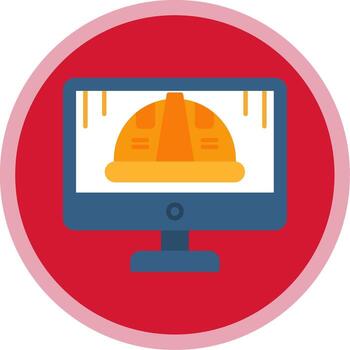 Computer Flat Multi Circle Icon vector