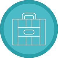 Suitcase Line Multi Circle Icon vector
