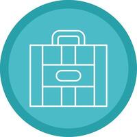 Suitcase Line Multi Circle Icon vector