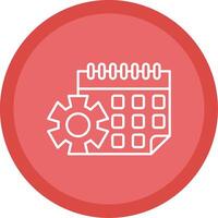 Calendar Line Multi Circle Icon vector