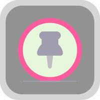 Paper Clip Flat Round Corner Icon vector