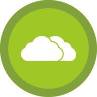 Cloud Glyph Multi Circle Icon vector