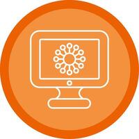 Diagram Line Multi Circle Icon vector