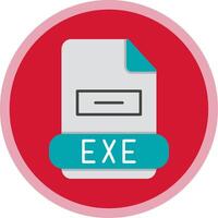 exe plano multi circulo icono vector