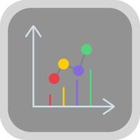 Graph Flat Round Corner Icon vector