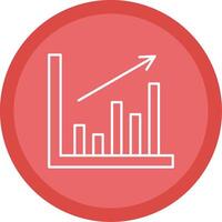 Bar Chart Line Multi Circle Icon vector