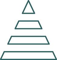 Pyramid Line Gradient Round Corner Icon vector