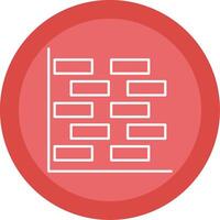 Gantt gráfico línea multi circulo icono vector