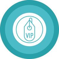 VIP glifo multi circulo icono vector