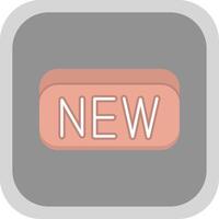 New Card Flat Round Corner Icon vector