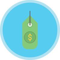 Dollar Sign Flat Multi Circle Icon vector