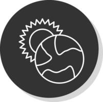 Eclipse Line Grey Circle Icon vector