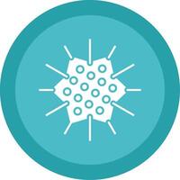 Sea Urchin Glyph Multi Circle Icon vector