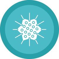 Sea Urchin Glyph Multi Circle Icon vector