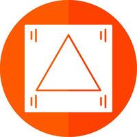 Triangle Glyph Red Circle Icon vector