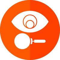 Vision Glyph Red Circle Icon vector