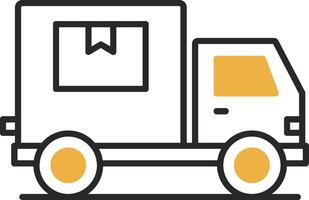 Truck Skined Filled Icon vector