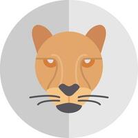 leopardo plano escala icono vector