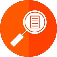 Audit Glyph Red Circle Icon vector